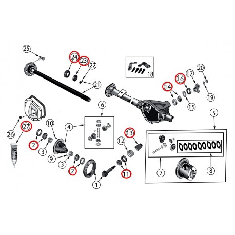 Crown bearing kit Grand Cherokee WJ,  ZJ (85821)