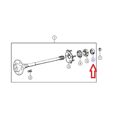 Mopar bague arret arbre de roue arriere pont dana35 (83503054)