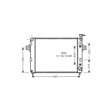 Allmakes 4x4 radiateur refroidissement 2001-2004 Grand Cherokee WG,  WJ (52079883AD)