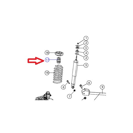 Mopar tampon amortisseur avant (68284642AAPC)