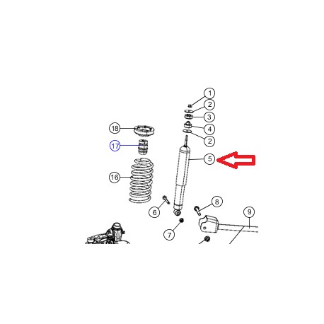 Mopar amortisseur avant (68027799AE)