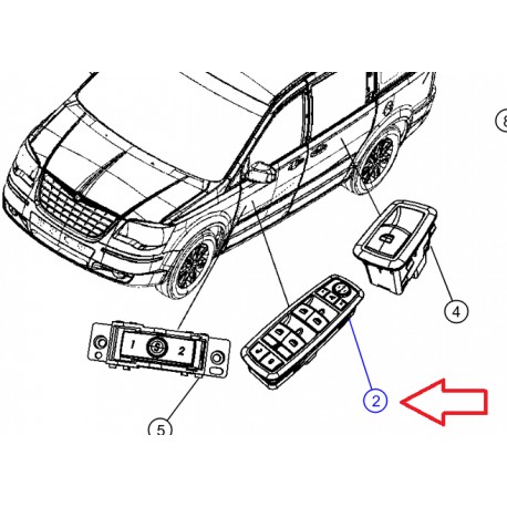 Mopar commutateur vitre conducteur (04602536AG)