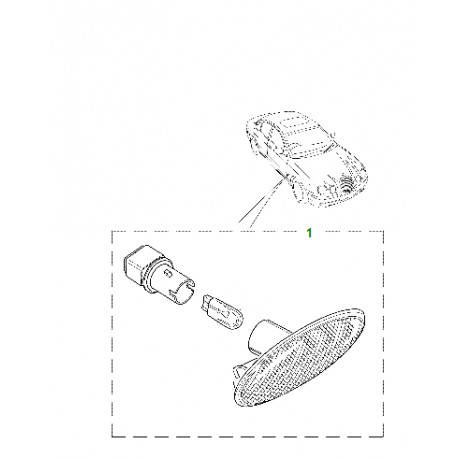 Jaguar lampe-indicateur (XR816644)