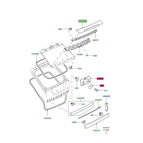 Land rover enjoliveur avec couche de fond Range Sport (DRC500011LML)