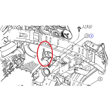 Mopar silentbloc support moteur droit Grand Cherokee WG (52059443AB)