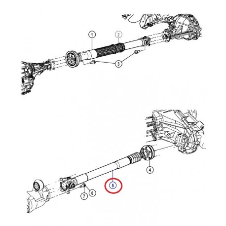 Mopar arbre transmission avant Commander XH et Grand Cherokee WH (52853010AC)