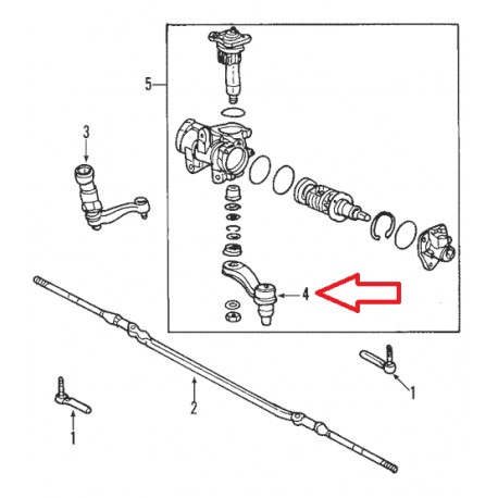 Allmakes 4x4 bras pitman Hummer H2 (19168473)