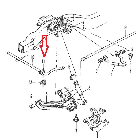 Napa silentblocarriere gauche / droit avant Hummer H2 (15005612)