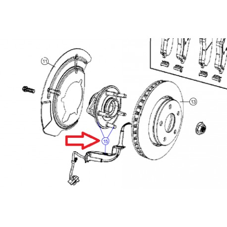 Mopar moyeu Wrangler JK (52060398AC)