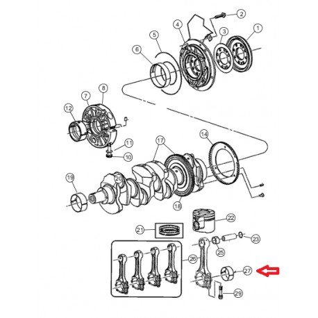 Mopar coussinet de bielle (68146570AA)