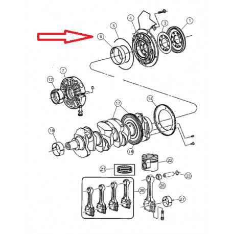 Mopar palier arriere villebrequin Cherokee KJ (05066761AA)