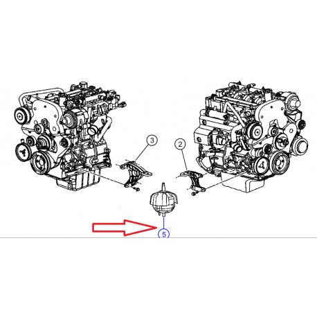 Mopar isolateur support moteur Cherokee KJ (52129374AC)
