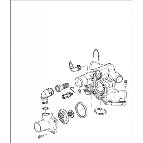 Land rover tubulure de sortie d'eau Range L322,  Sport (LR004318)