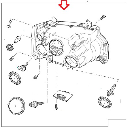 Land rover phare droit xenon Range L322 (LR035525)