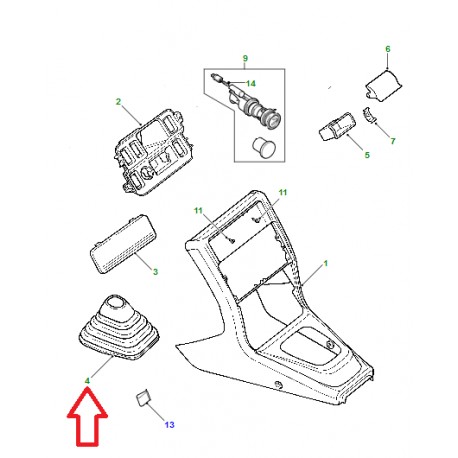 Land rover soufflet pommeau vitesse Freelander 1 (AWR5500LNF)