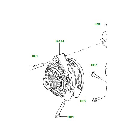 Land rover alternateur Discovery 5,  Range L405,  Sport (LR076696)