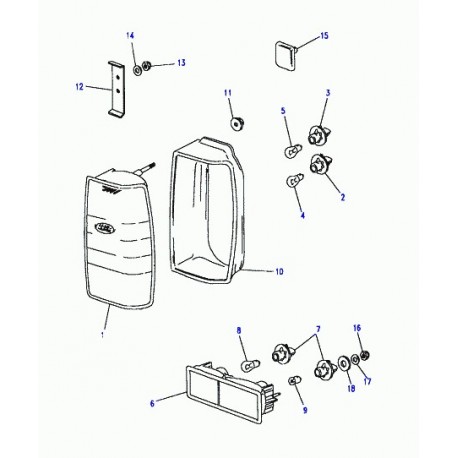 Land rover ampoule Defender 90, 110, 130, Discovery 1, 2, Range P38 (10211)