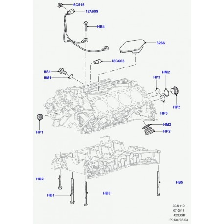 Land rover bouchon moteur Range Sport (1069179)