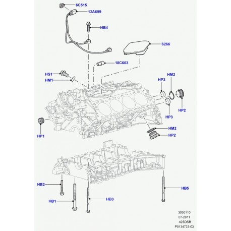 Land rover couvre-culasse Range Sport (1069338)