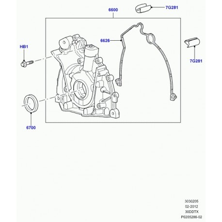 Land rover joint spi avant de vilebrequin Discovery 3, Range L322, L405, Sport (1102415)