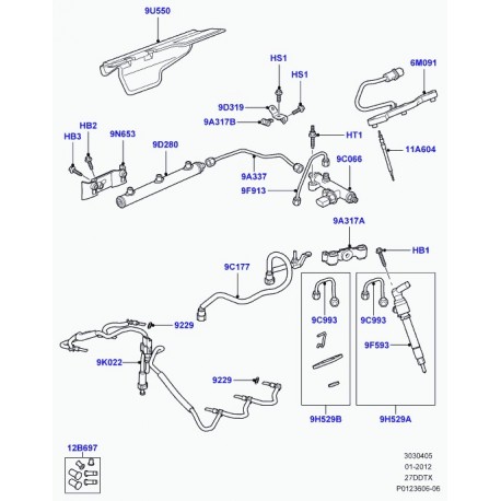 Land rover kit fuel injection Range Sport (1331261)