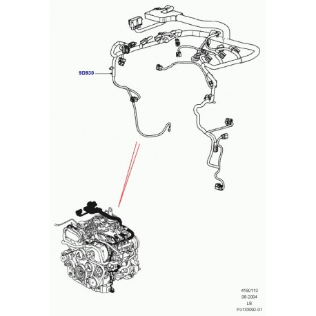 Land rover cable Discovery 3, Range Sport (1351812)