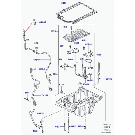 Land rover boulon Range L322,  L405,  Sport (1419374)