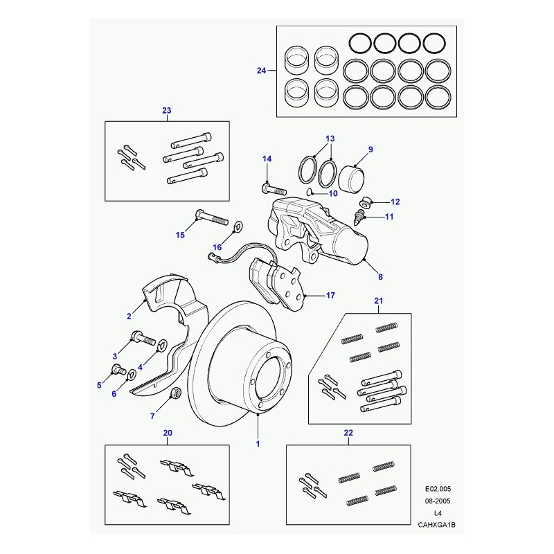 Commander kit visserie inox pour prise d air superieur OEM (DA40001FK) pas  cher sur RLD Autos