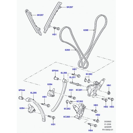 Land rover vis a tete hexagonale avec collet Range Sport (3600255)