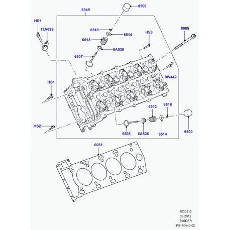 Land rover poussoir de soupape Range Sport (4624034)