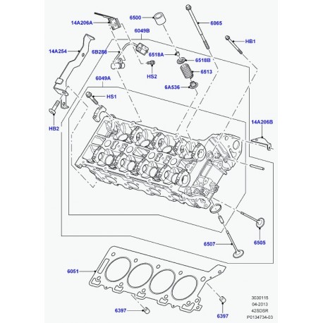 Land rover joint de culasse Range L322,  Sport (4628399)