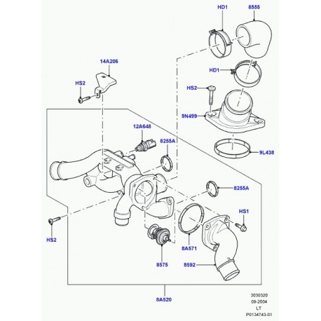 Land rover collier de durite (4653270)
