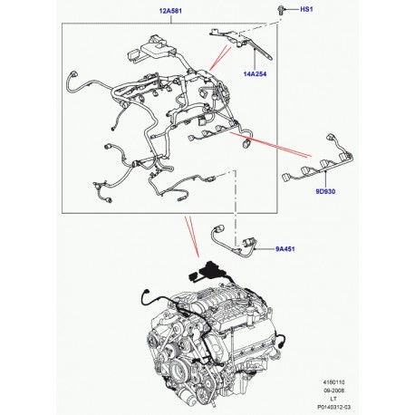 Land rover cable de liaison Range Sport (4691236)