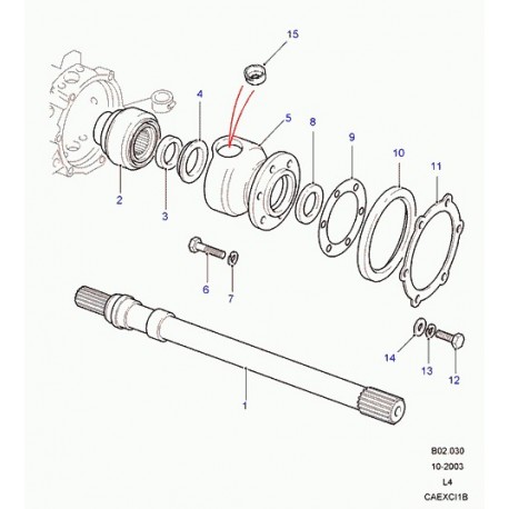 Land rover joint spi interieurde bol Defender 90, 110, 130, Discovery 1, Range Classic (571718)