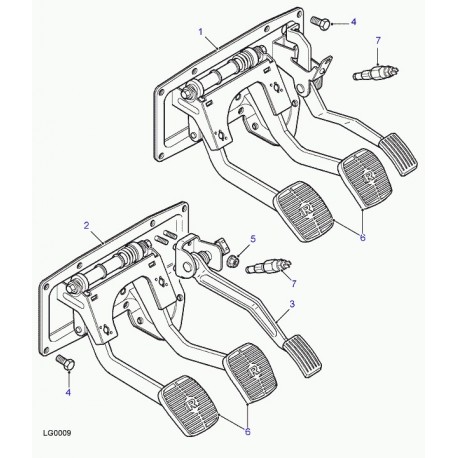 Land rover couvre-pedale Discovery 1, 2 et Range Classic (575818)