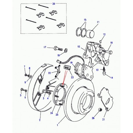 Land rover boulon Discovery 1 (591065)