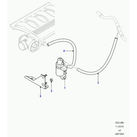 Land rover soupape recyclage des gaz d'echappement Freelander 1 et Range L322 (8510381)