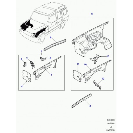 Land rover support Discovery 2 (ABU700110)