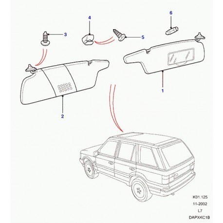 Land rover vis Range P38 (AC608051L)