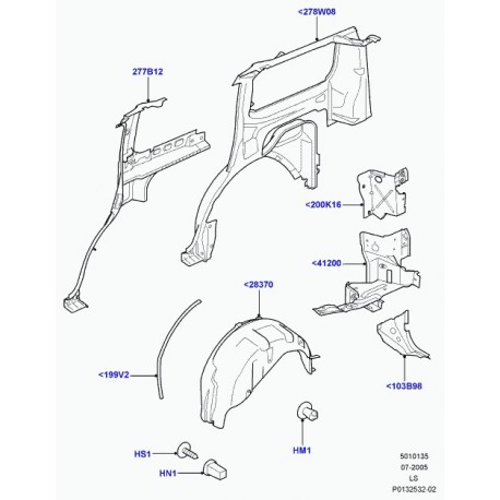 Land rover renfort fixation roue de secours Discovery 3 (AFR780401)