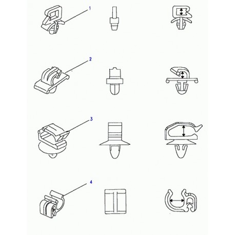 Land rover agrafe de cable Defender 90, 110, 130, Discovery 1, 2, Range P38 (AFU1090L)