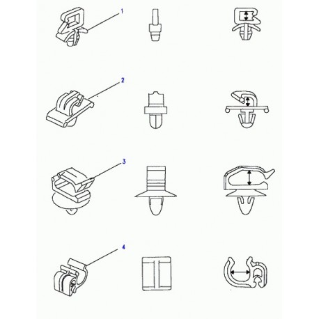 Land rover agrafe de cable Defender 90, 110, 130, Discovery 1, 2, Range P38 (AFU1090L)