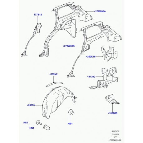 Land rover tole exterieure montant d Range Sport (AGY790030)