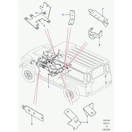 Land rover support Defender 90, 110, 130 (AHU710030)