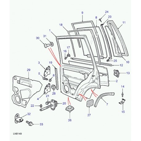 Land rover ecrou a six pans etrier Range P38 (AK606051)