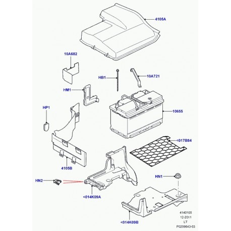 Land rover ecrou clip Discovery 3, Range Sport (AL608031)