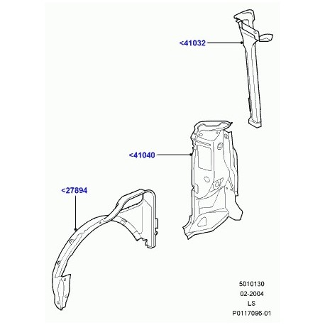 Land rover tole exterieure passage de roue Discovery 3 (ALK780100)