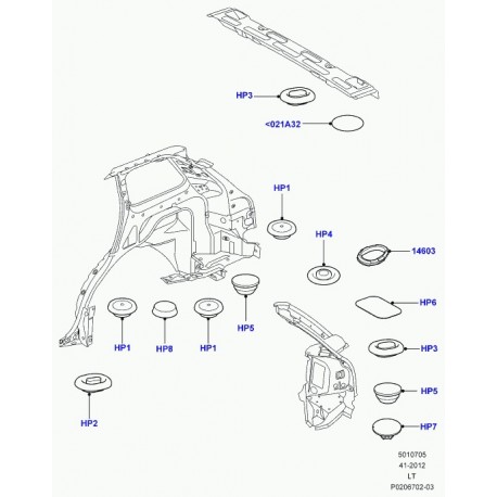 Land rover obturateur Discovery 3, Range Sport (ALR5073)