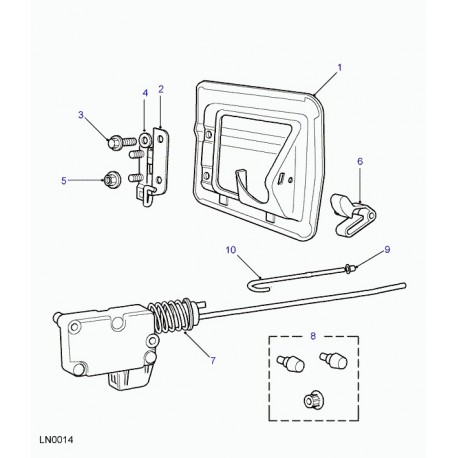 Land rover mecanisme d'actionnement Range P38 (ALR7012)