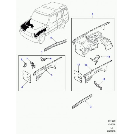 Land rover renfort Discovery 2 (ALR8792)